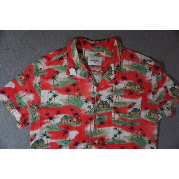 Goodfellow and Co Mens Standard Hawiaan shirt Sz M Tropical - Picture 3 of 7